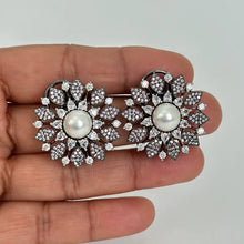 Victorian Finish AD stud earrings/Indian Jewelry/Pakistani Jewelry/Big studs/Bollywood Jewelry/CZ Studs/Sabyasachi Jewelry/gift for her