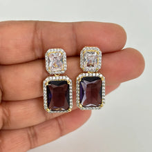Cubic Zirconia Classic Earring With 2 Tone Plating/CZ Indian Jewelry/Pakistani Jewelry/Indian Earring/Indian wedding/Gift for her