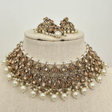 White Antique Polki Kundan Necklace, Kundan Choker, Indian jewelry, Pakistani necklace, punjabi necklace, bridal, indian wedding