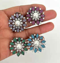 Victorian Finish AD stud earrings/Indian Jewelry/Pakistani Jewelry/Big studs/Bollywood Jewelry/CZ Studs/Sabyasachi Jewelry/gift for her