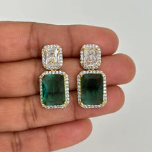 Cubic Zirconia Classic Earring With 2 Tone Plating/CZ Indian Jewelry/Pakistani Jewelry/Indian Earring/Indian wedding/Gift for her