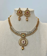 Rubygreen Gold Necklace South Indian Jewelry Temple Jewelry Guttapusalu Necklace Wedding necklace Rajwadi Necklace