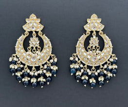 Kundan Long Earrings/Indian Earrings/pearl Earrings/Pakistani Earrings/Statement Earrings/Long chandelier/bridal earrings/Indian wedding