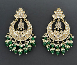 Kundan Long Earrings/Indian Earrings/pearl Earrings/Pakistani Earrings/Statement Earrings/Long chandelier/bridal earrings/Indian wedding