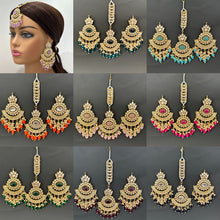 Kundan Tikka Earrings Set /Indian Bridal Maang Tikka set/ Kundan earrings/ Jaggo, Mayya Jewelry/ Indian jewelry/ Bridesmaid Gift