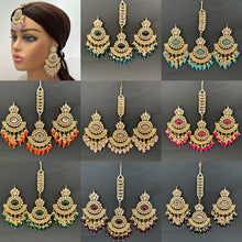 Kundan Tikka Earrings Set /Indian Bridal Maang Tikka set/ Kundan earrings/ Jaggo, Mayya Jewelry/ Indian jewelry/ Bridesmaid Gift