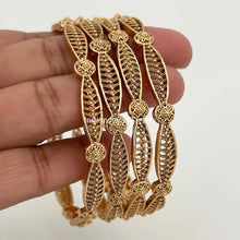 Set of 4 Indian Gold bangles, Temple Jewelry, South indian bangles, Kada bangles, Indian Jewelry, pakistani jewelry