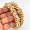Set of 2 Clustered pearls Bangle/Indian classic bangles/Bridal bangles/Indian wedding Jewelry/Gold bangles/chuda bangles/Pearl bangles