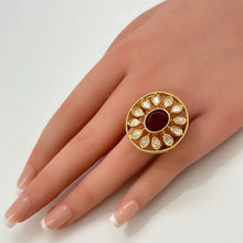 Fine Kundan Ring/Statement Ring/Adjustable Ring/Indian Ring/ Pakistani Jewelry/Indian Jewelry/Bollywood Jewelry/Indian Wedding jewelry