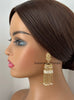 Long Gold Plated Polki Jhumka/Polki stone Jhumka/Indian Jewelry/Pakistani/Punjabi/Indian/Statement earring/Bridal earring/Indian wedding
