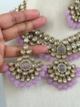 Lavender Kundan Necklace Set/ Kundan Choker/ Bollywood Jewelry/ Indian jewelry/ Pakistani necklace/ punjabi/bridal necklace/indian wedding