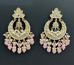 Kundan Long Earrings/Indian Earrings/pearl Earrings/Pakistani Earrings/Statement Earrings/Long chandelier/bridal earrings/Indian wedding