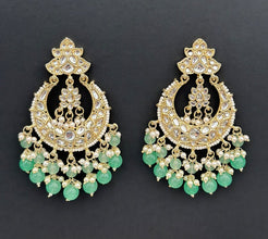 Kundan Long Earrings/Indian Earrings/pearl Earrings/Pakistani Earrings/Statement Earrings/Long chandelier/bridal earrings/Indian wedding