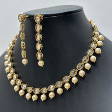 White Antique Polki Kundan necklace set/Reverse Ad Necklace/Statement necklace/Indian/Punjabi Necklace/Pakistani Jewelry/Bridal necklace/