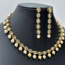 White Antique Polki Kundan necklace set/Reverse Ad Necklace/Statement necklace/Indian/Punjabi Necklace/Pakistani Jewelry/Bridal necklace/