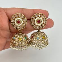 Polki Jhumka/Indian Jhumka earrings/AD stone Jhumka/Indian Jewelry/Pakistani Jewelry/Punjabi/Indian EarringsBridal earrings/Indian wedding