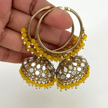 Mirror Hoop Earrings/Bali Jhumkas/Traditional ethnic hoop earrings/Trendy hoop earrings/Statement earrings/Bridal jewelry/Pakistani/Punjabi