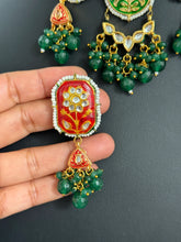 Green meenakari Kundan Necklace/Rajwadi Kundan choker/Indian necklace/Indian jewelry/Pakistani Jewelry/Punjabi Jewelry/bridal necklace