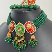 Green meenakari Kundan Necklace/Rajwadi Kundan choker/Indian necklace/Indian jewelry/Pakistani Jewelry/Punjabi Jewelry/bridal necklace