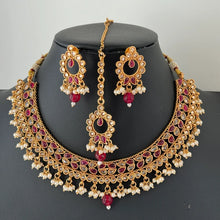 Gold Polki Kundan necklace/South Indian Jewelry/Temple Jewelry/Guttapusalu Necklace/Wedding necklace/Bridal necklace/Indian necklace