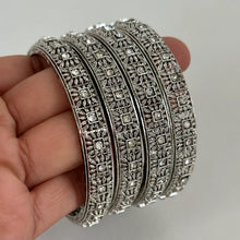 Oxidized Silver Bangles(4 Pc)/German Silver/Black Metal/Boho/Tribal/Indian Jewelry/Pakistani Jewelry/Oxidized Bangles