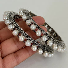 Oxidized Silver Bangles(2 Pc)/German Silver/Black Metal/Boho/Tribal/Indian Jewelry/Pakistani Jewelry/Oxidized Bangles