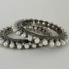 Oxidized Silver Bangles(2 Pc)/German Silver/Black Metal/Boho/Tribal/Indian Jewelry/Pakistani Jewelry/Oxidized Bangles