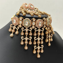 MintPink Premium quality gold plated silver foiled Kundan necklace/Kundan Jewelry/Multi color Kundan Choker/Indian Bridal/wedding