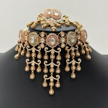 MintPink Premium quality gold plated silver foiled Kundan necklace/Kundan Jewelry/Multi color Kundan Choker/Indian Bridal/wedding