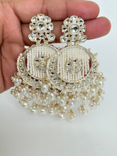 Bollywood Kundan Earrings/Indian Earrings/pearl Earring/Pakistani Earrings/Statement Earrings/Long chandelier/bridal earrings/Indian wedding