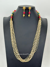 Antique Long gold plated mala Necklace/Indian Long Necklace/Pakistani Jewelry/Necklace Mala/Indian/Punjabi Jewelry/Indian Wedding/Rani Haar