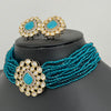 Blue Victorian Fine Kundan Necklace/Kundan Choker/Bollywood Jewelry/Indian wedding/Bridal jewelry/Indian Wedding/Pakistani/Punjabi