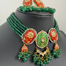 Green meenakari Kundan Necklace/Rajwadi Kundan choker/Indian necklace/Indian jewelry/Pakistani Jewelry/Punjabi Jewelry/bridal necklace
