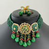 Green Rajwadi Jaipuri Kundan meenakari necklace, Indian wedding Jewelry, Bridal jewelry pakistani Jewelry