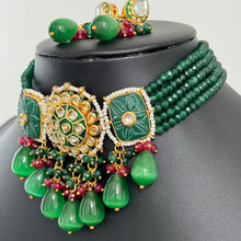 Green Rajwadi Jaipuri Kundan meenakari necklace, Indian wedding Jewelry, Bridal jewelry pakistani Jewelry