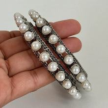 Oxidized Silver Bangles(2 Pc)/German Silver/Black Metal/Boho/Tribal/Indian Jewelry/Pakistani Jewelry/Oxidized Bangles