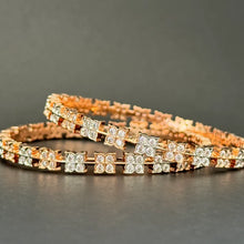 Cz Delicate Bangles With Rose Gold Plating, American Diamond Bangles/Bracelet/Indian Bangles/CZ stone bangle/Indian wedding/Gift for her