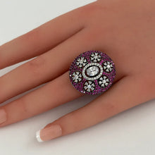 American Diamond Ring/Statement Ring/Adjustable Ring/Indian Ring/Pakistani Jewelry/Indian/Bollywood Jewelry/Indian Wedding/Cocktail Ring