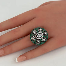 American Diamond Ring/Statement Ring/Adjustable Ring/Indian Ring/Pakistani Jewelry/Indian/Bollywood Jewelry/Indian Wedding/Cocktail Ring