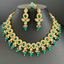 Green Kundan Necklace Set/ Kundan Choker/ Bollywood Jewelry/ Indian jewelry/ Pakistani necklace/ punjabi/bridal necklace/indian wedding