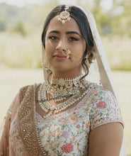 Pearl Kundan Necklace set/Indian Jewelry/Pakistani necklace/indian wedding set/Bridal necklace set/bollywood jewelry/punjabi jewelry