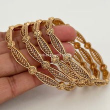 Set of 4 Indian Gold bangles, Temple Jewelry, South indian bangles, Kada bangles, Indian Jewelry, pakistani jewelry