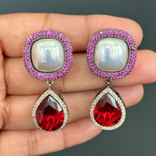 CZ Nano Diamond earrings Indian cz earrings American diamond studs Pakistani Jewelry AD earrings Cocktail earrings Gift for her