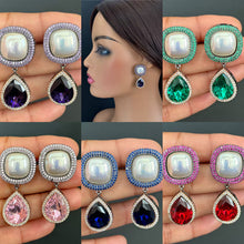 CZ Nano Diamond earrings Indian cz earrings American diamond studs Pakistani Jewelry AD earrings Cocktail earrings Gift for her