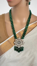 Green Victorian uncut Polki Kundan Necklace/Indian Long Necklace/Statement Necklace/Long Mala/Semi Precious Necklace/Rani Haar/Pakistani