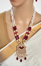 Ruby Amrapali inspired premium kundan mala gold plating Silver foiled kundan haar/Traditional long necklace/Indian wedding/Bridal Jewelry