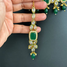 Green Monalisa Stone Kundan Choker set/Statement Choker Set/Indian Jewelry/Pakistani Jewelry set/Weddings/Bridal necklace/Indian necklace