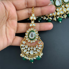 Green Kundan Necklace Set/Bollywood Jewelry/ Indian jewelry/ Pakistani necklace/ Punjabi necklace/bridal/Indian wedding