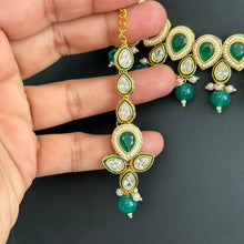 Green Kundan Necklace Set/ Kundan Choker/ Bollywood Jewelry/ Indian jewelry/ Pakistani necklace/ punjabi/bridal necklace/indian wedding