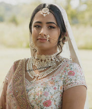 Pearl Kundan Long Necklace set/Gold pakistani maangtikka necklace/indian wedding Necklace/Long Kundan Adjustable length Necklace